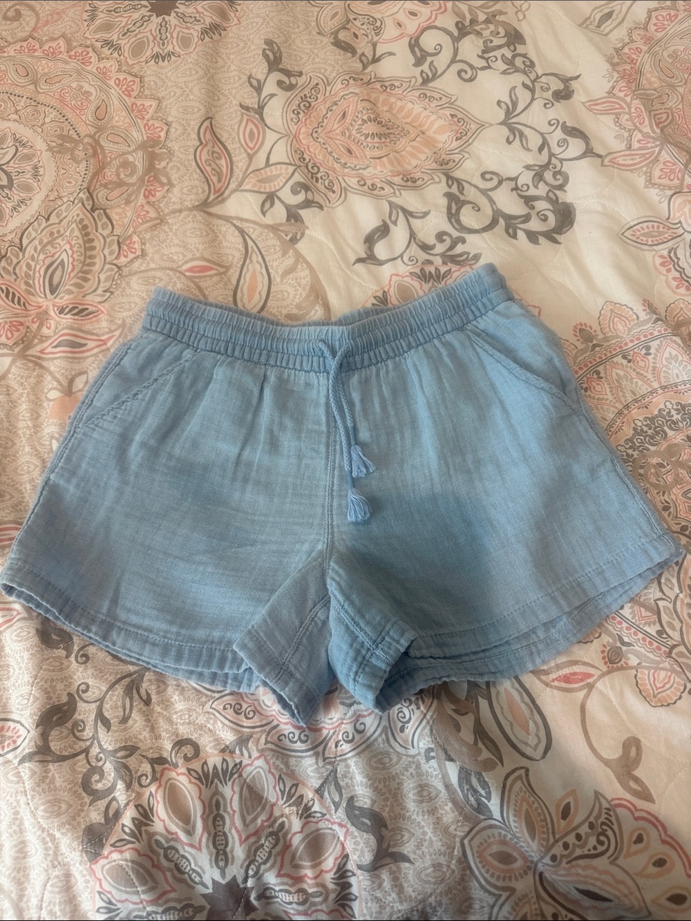 Cat & Jack Light Blue Drawstring Girls' Shorts